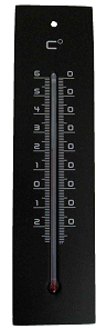 Thermomètre bois noir 22 cm - STIL