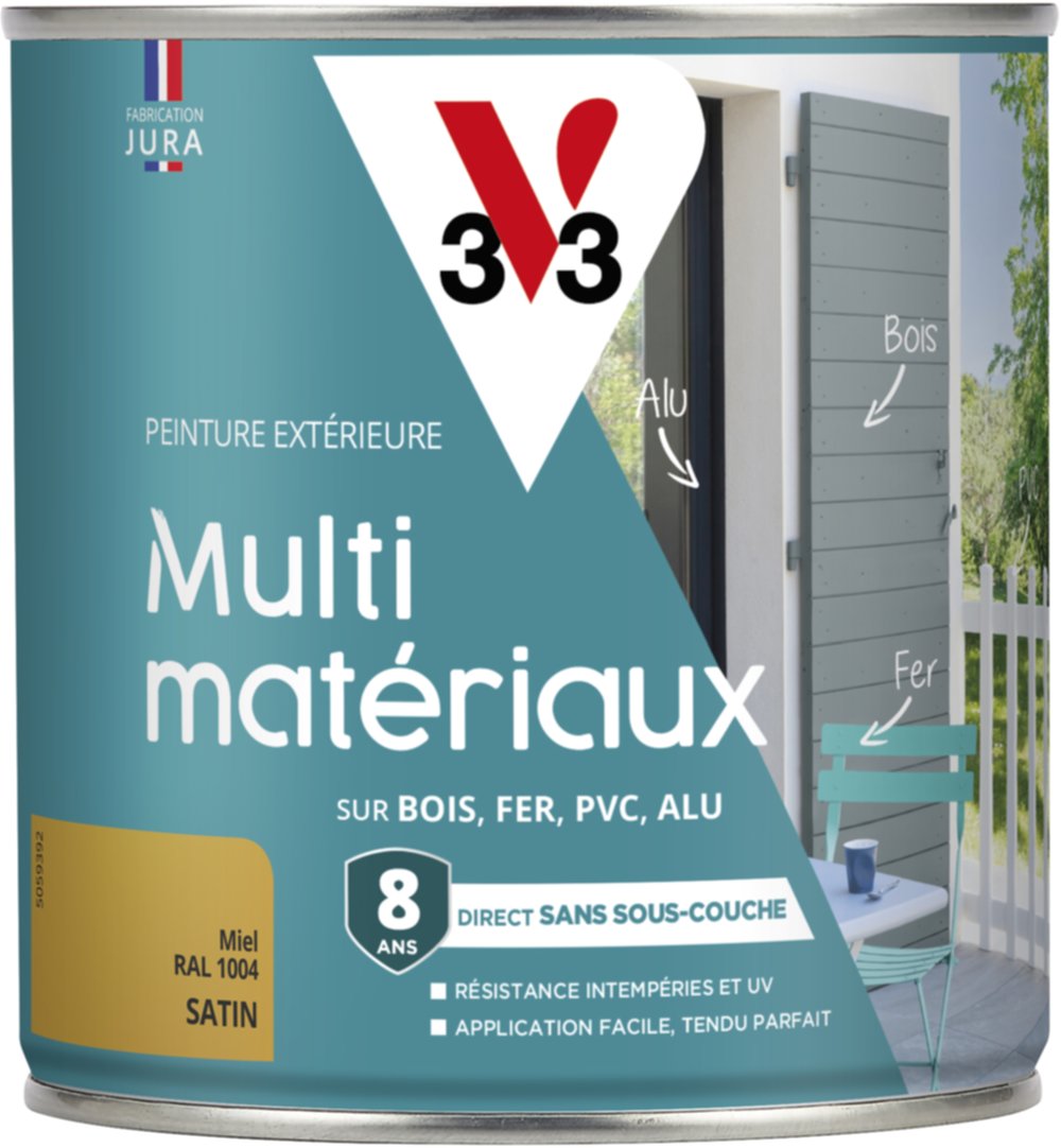 peinture multisupport direct protect satin 0,5L miel - V33