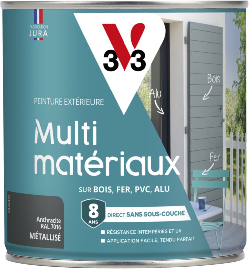 Peinture Multi-supports Direct Protect 0.5L Anthracite Métallisé - V33