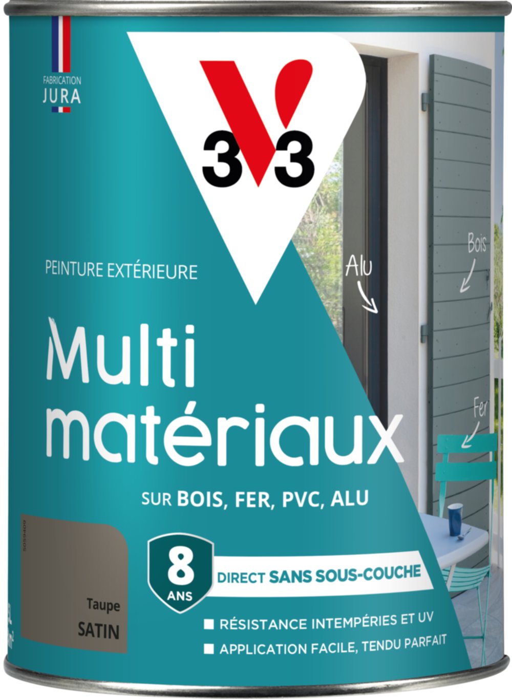 Peinture multi-supports direct protect satin 1.5L  taupe  - V33