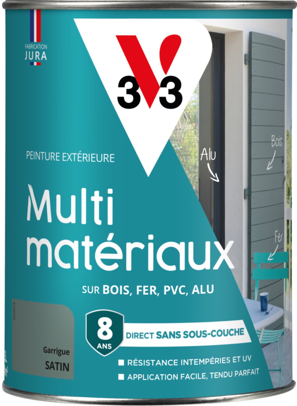 Peinture multi-supports direct protect satin 1.5L garrigue - V33