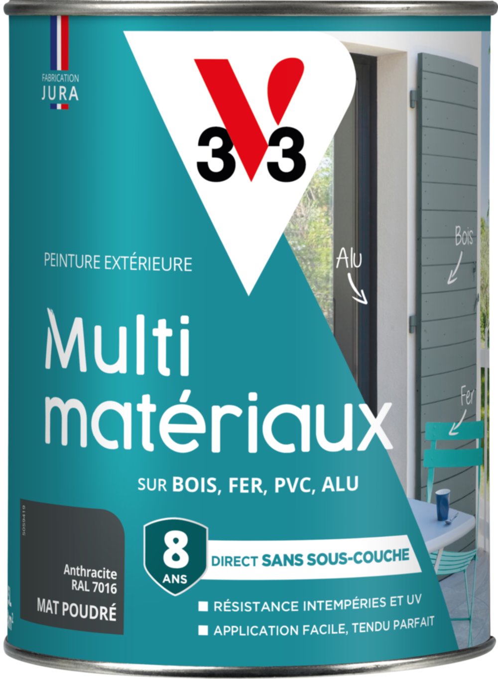 Peinture Multi-supports Direct Protect 1.5L Anthracite poudré - V33