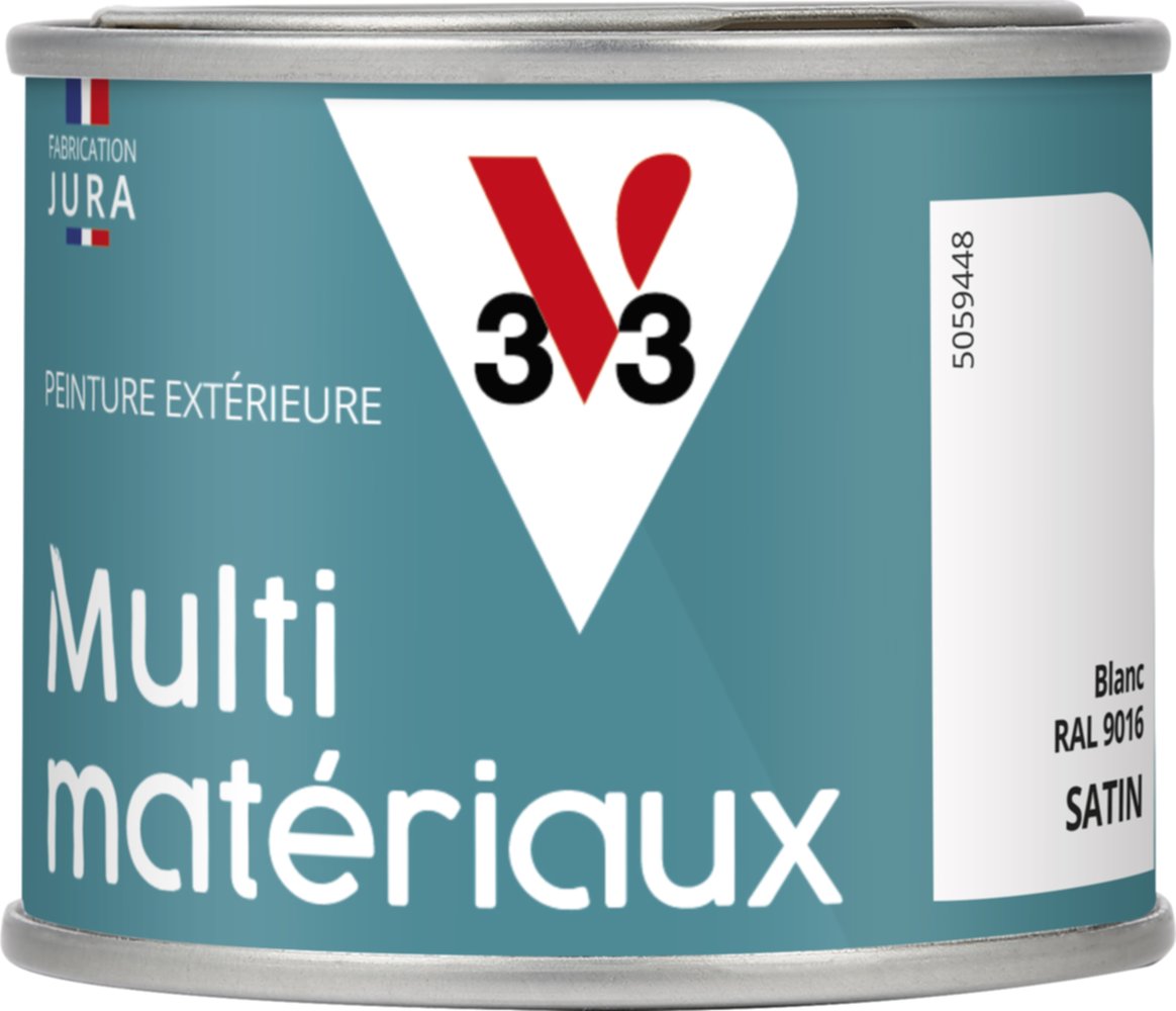 Peinture multi-supports direct protect satin 125 ml Blanc - V33