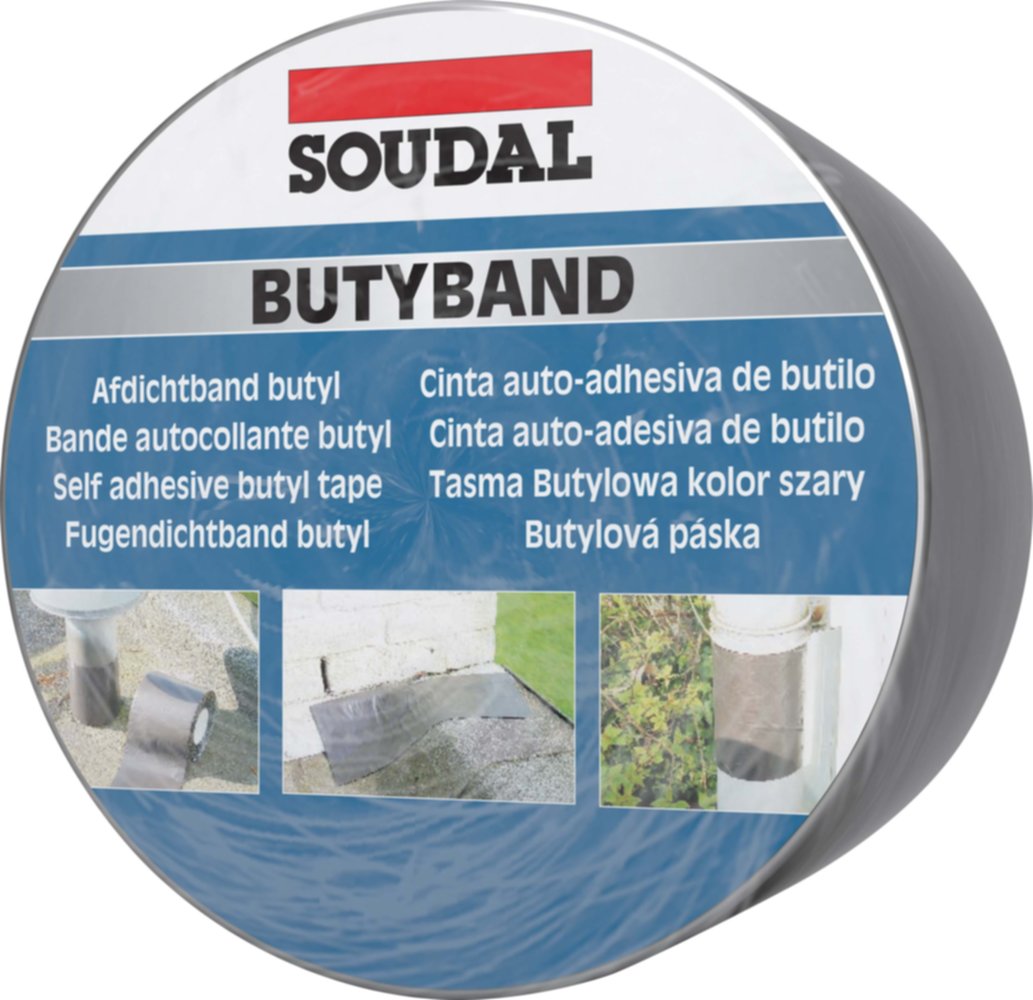 Bande d'étanchéité Butyband - 7,5cm x 10m - alu - SOUDAL