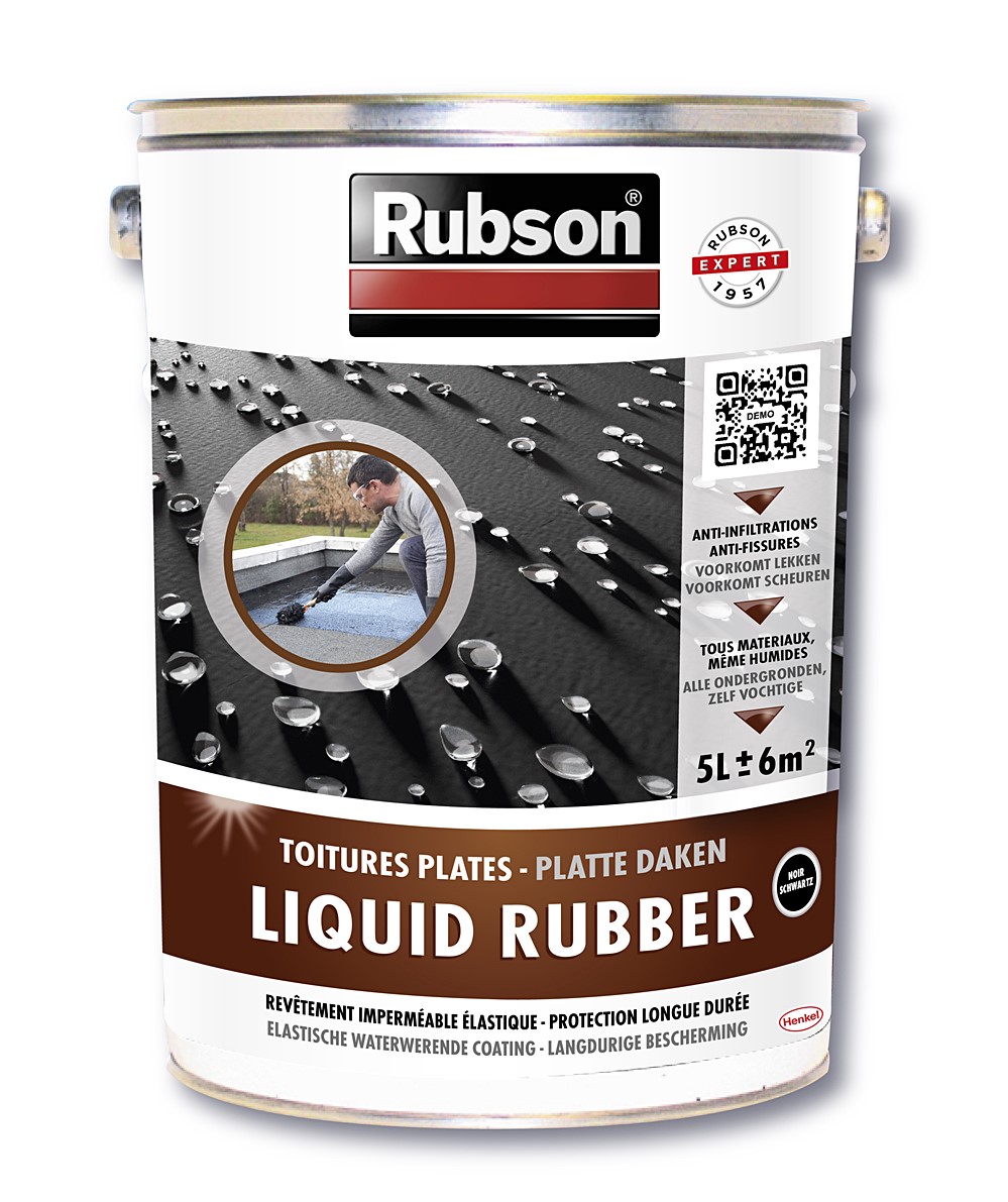 RUBSON Toitures Liquid Rubber Noir Bidon 5l