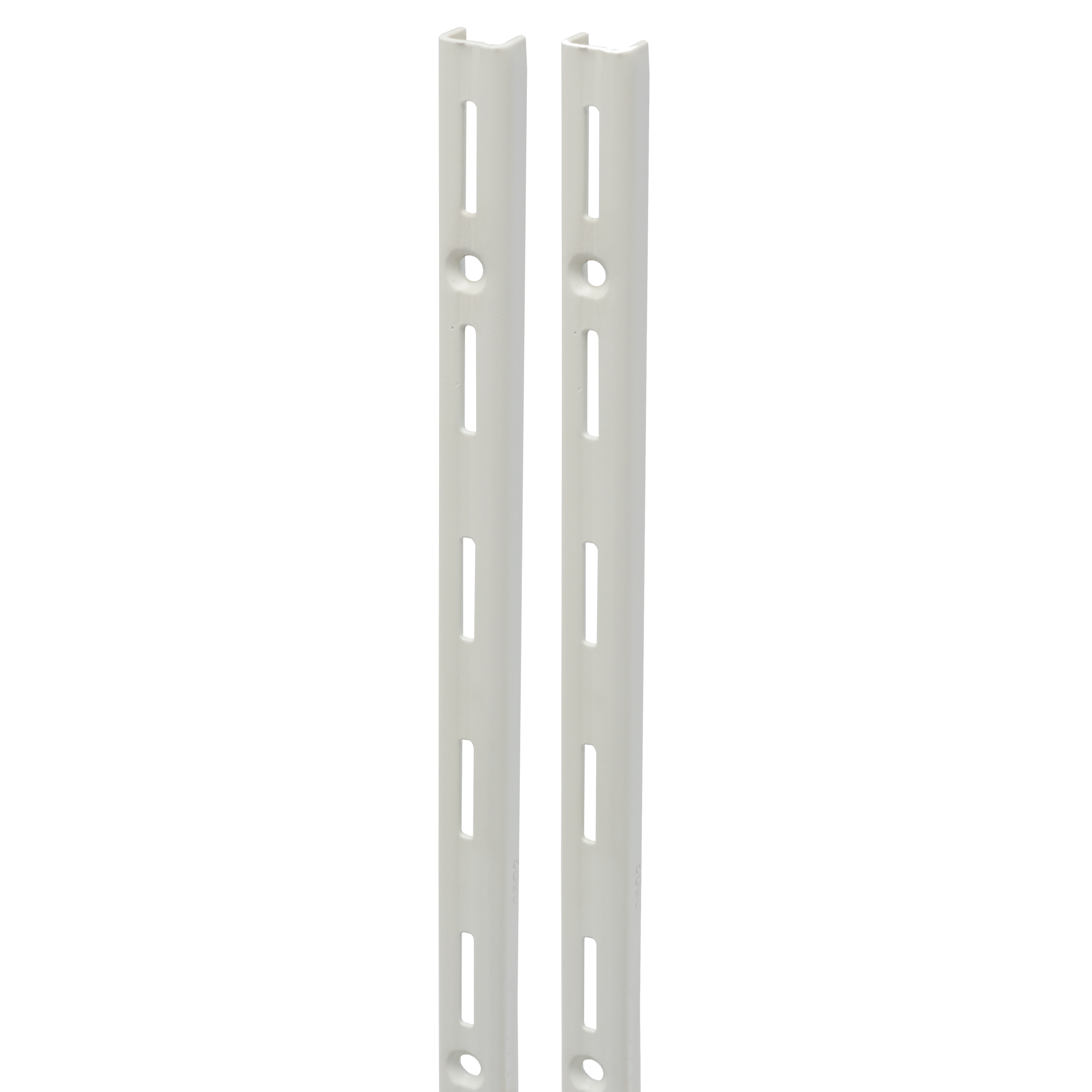 Crémaillère simple blanc en acier, H.100cm, entraxe 50mm - DURALINE