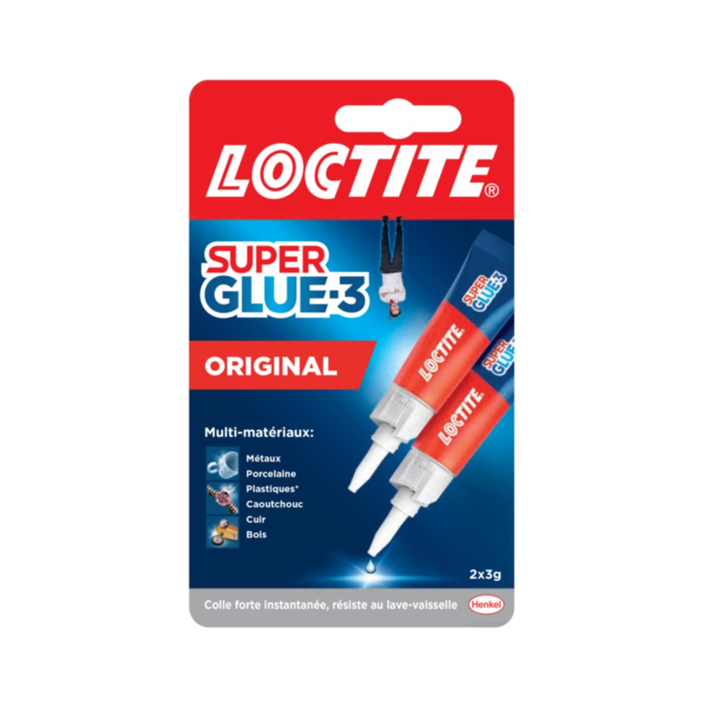 Colle Super Glue-3 Original 2x3gr - LOCTITE