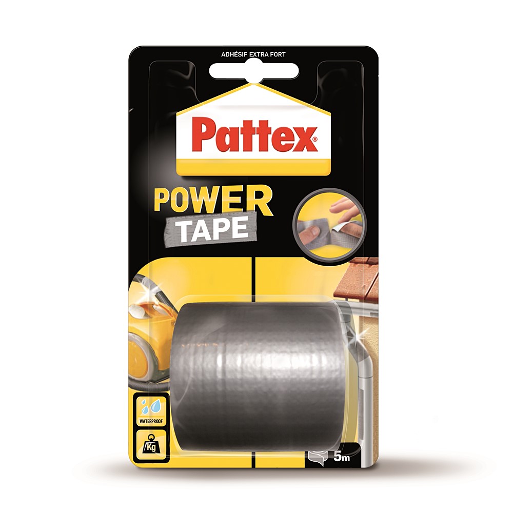 Pattex adhésifs réparation power tape gris blister 5m - PATTEX
