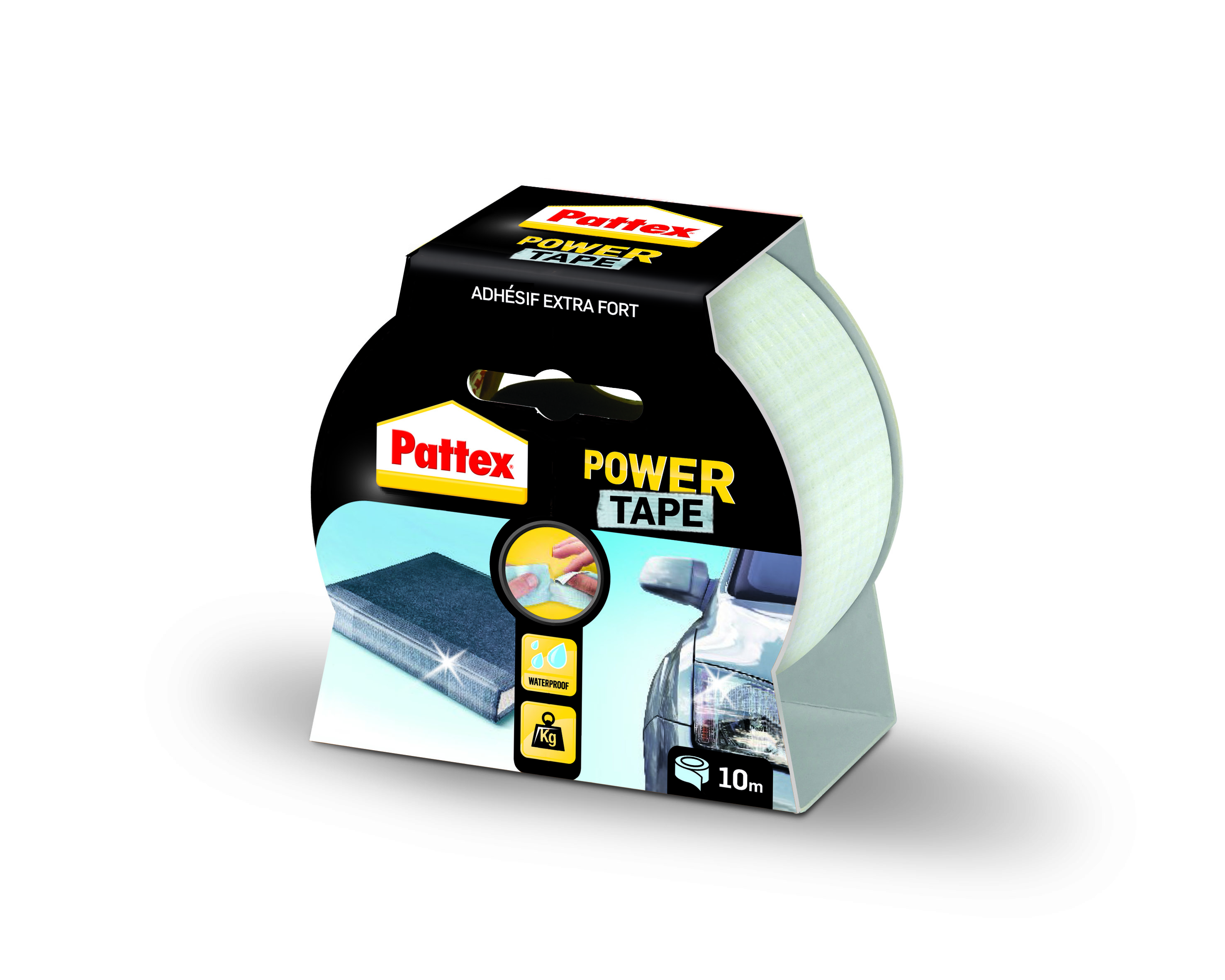 Pattex adhésifs réparation power tape invisible etui 10m - PATTEX