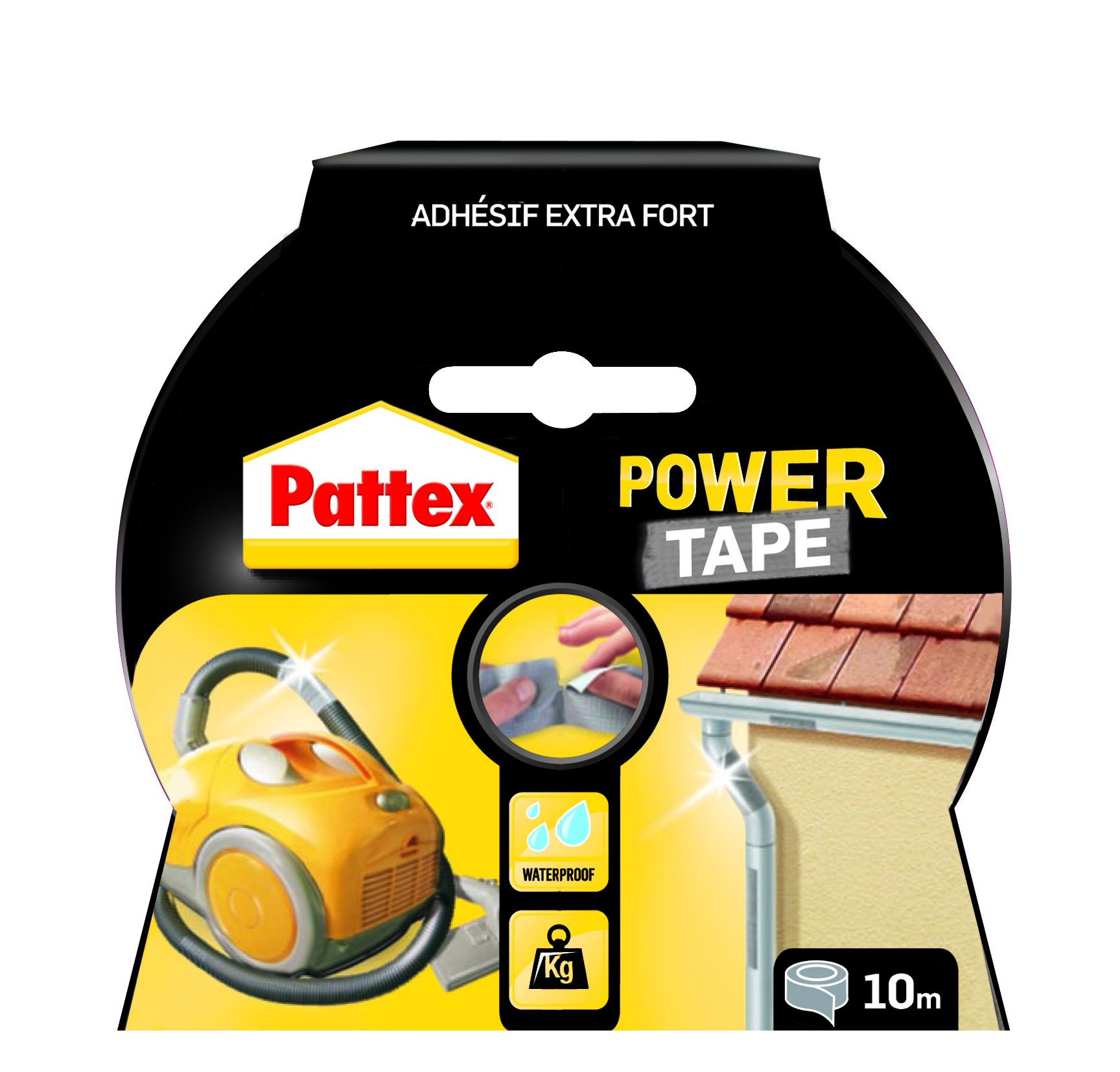 Pattex adhésifs réparation power tape gris etui 10m - PATTEX