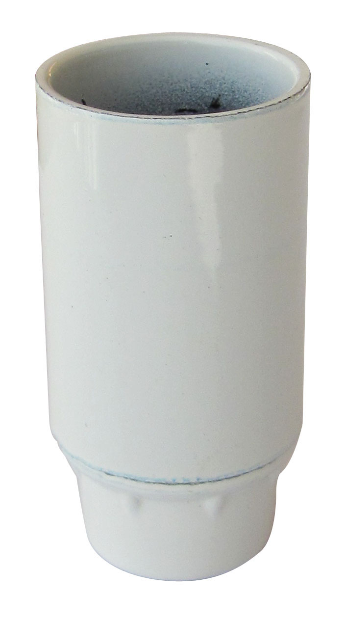 Douille E14 bakélite lisse blanche - TIBELEC