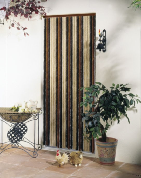 rideau de porte florence c101 - bronze brun beige 100 x 220 - MOREL