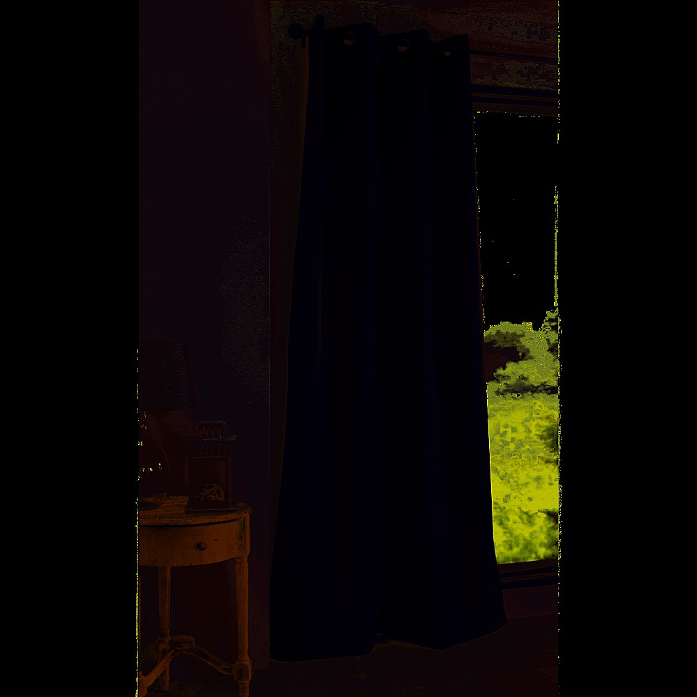 Rideau occultant Notte noir 135x250cm DECORALIA