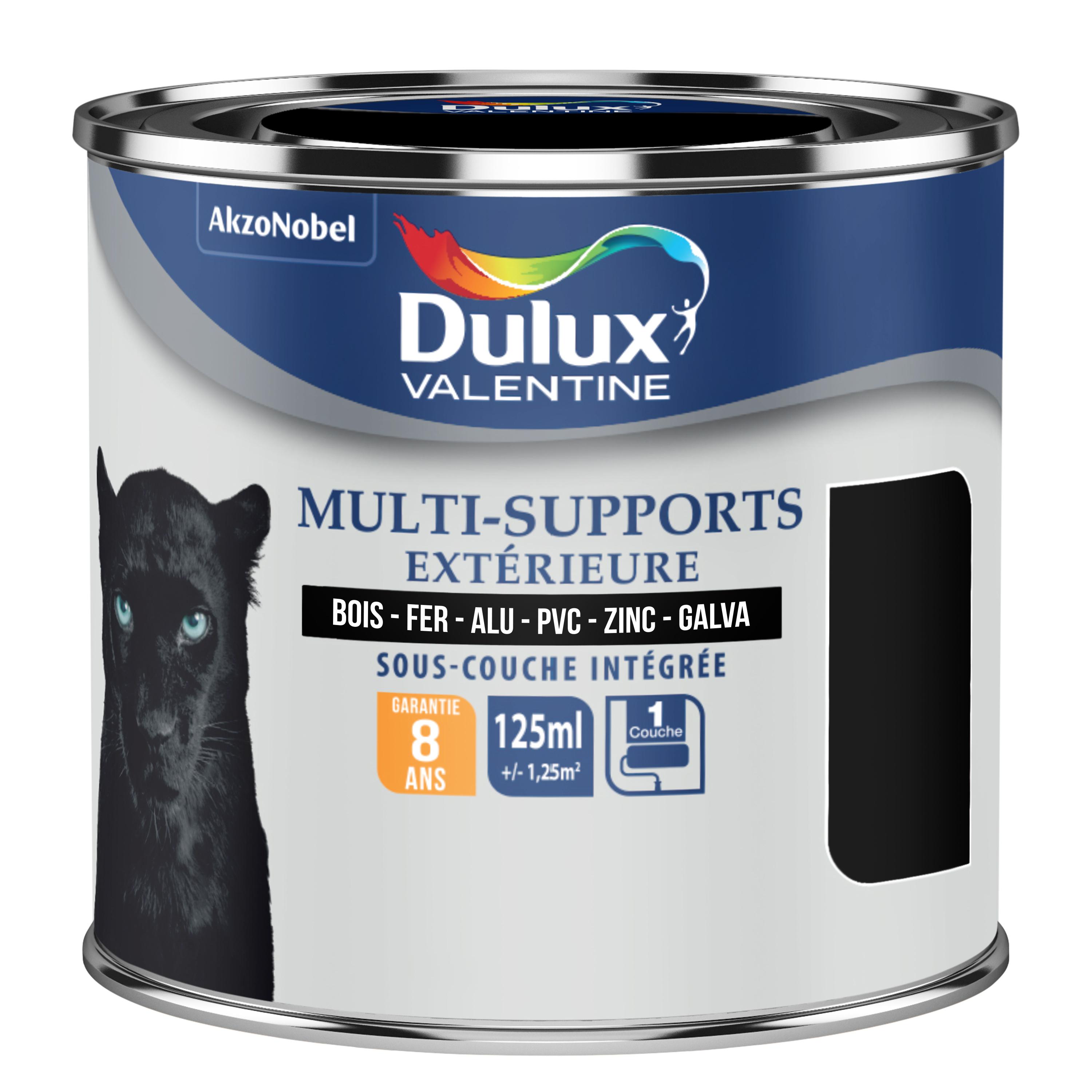 Peinture Multi-Supports Extérieur Dulux Valentine Satin Noir 0,125 L