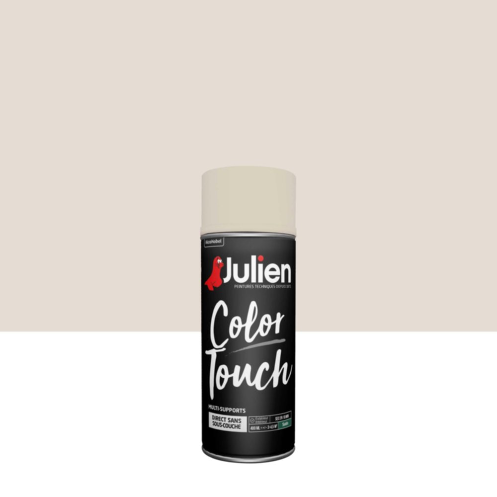 Peinture aérosol Multi-supports Color Touch Lin Clair Satin 400ml - JULIEN