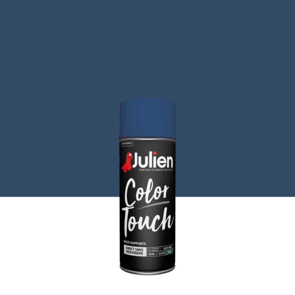 Peinture aérosol Multi-supports Color Touch Marine Satin 400ml - JULIEN