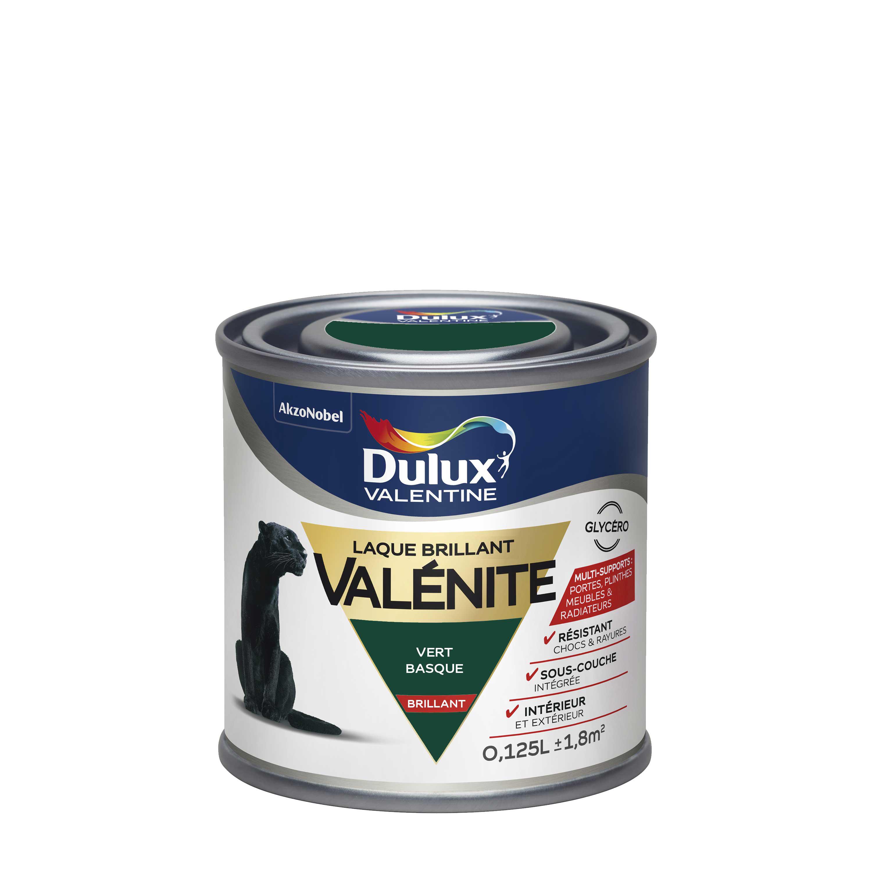 Peinture Laque Valénite Dulux Valentine Brillant Vert Basque 0,125 L
