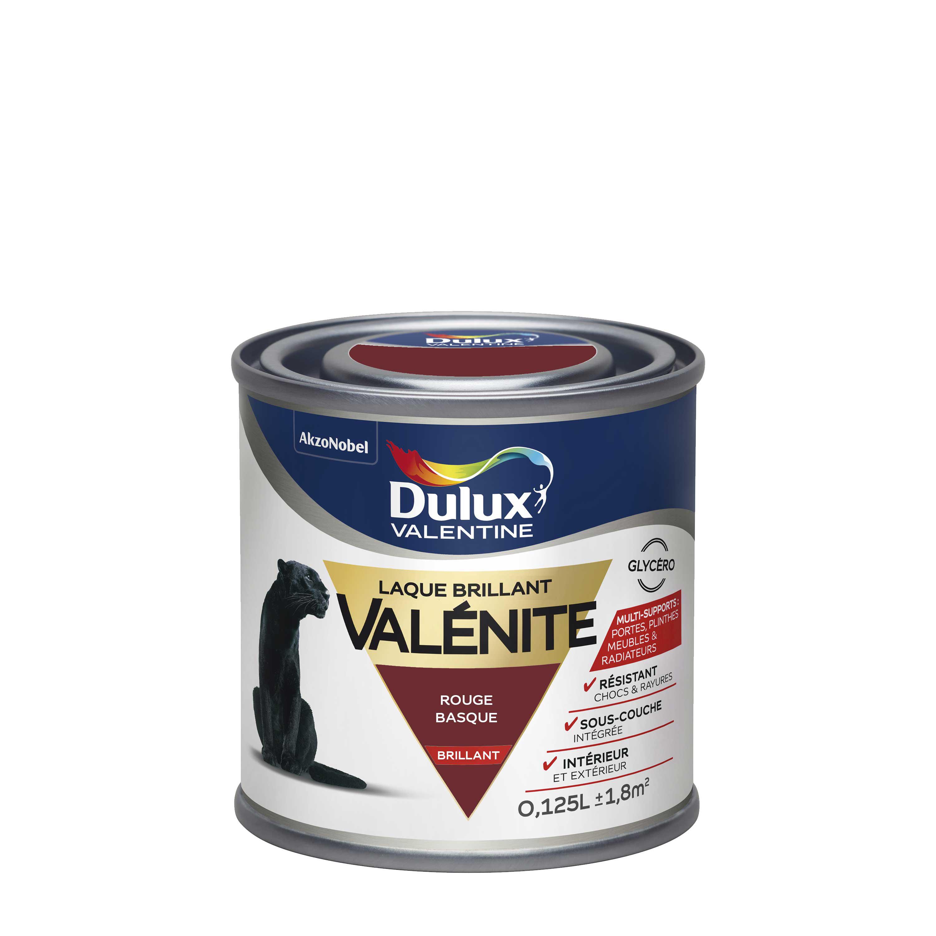 Peinture Laque Valénite Dulux Valentine Brillant Rouge Basque 0,125 L