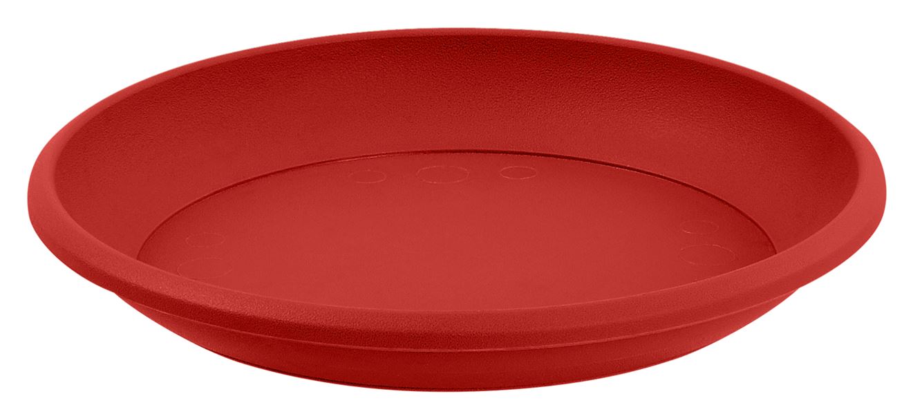 Soucoupe ronde marina D26cm rouge pour pot D30cm - EDA