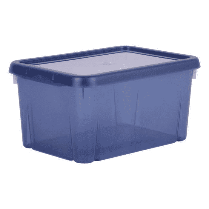 Boite de rangement avec couvercle Funny Box bleu profond 4L EDA