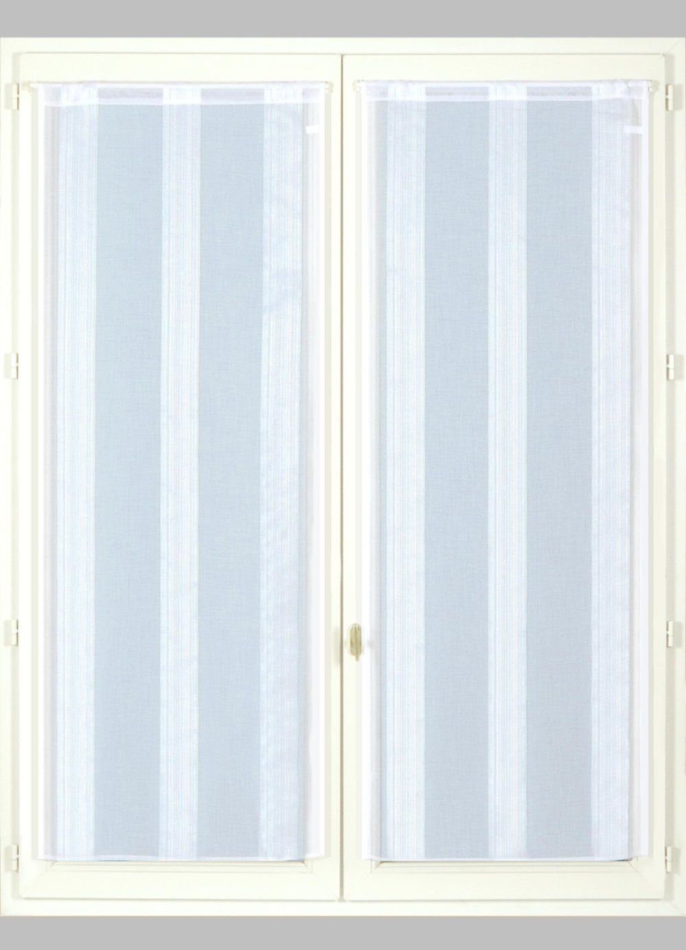 Paire de vitrages 45x160cm blanc - DYLREV