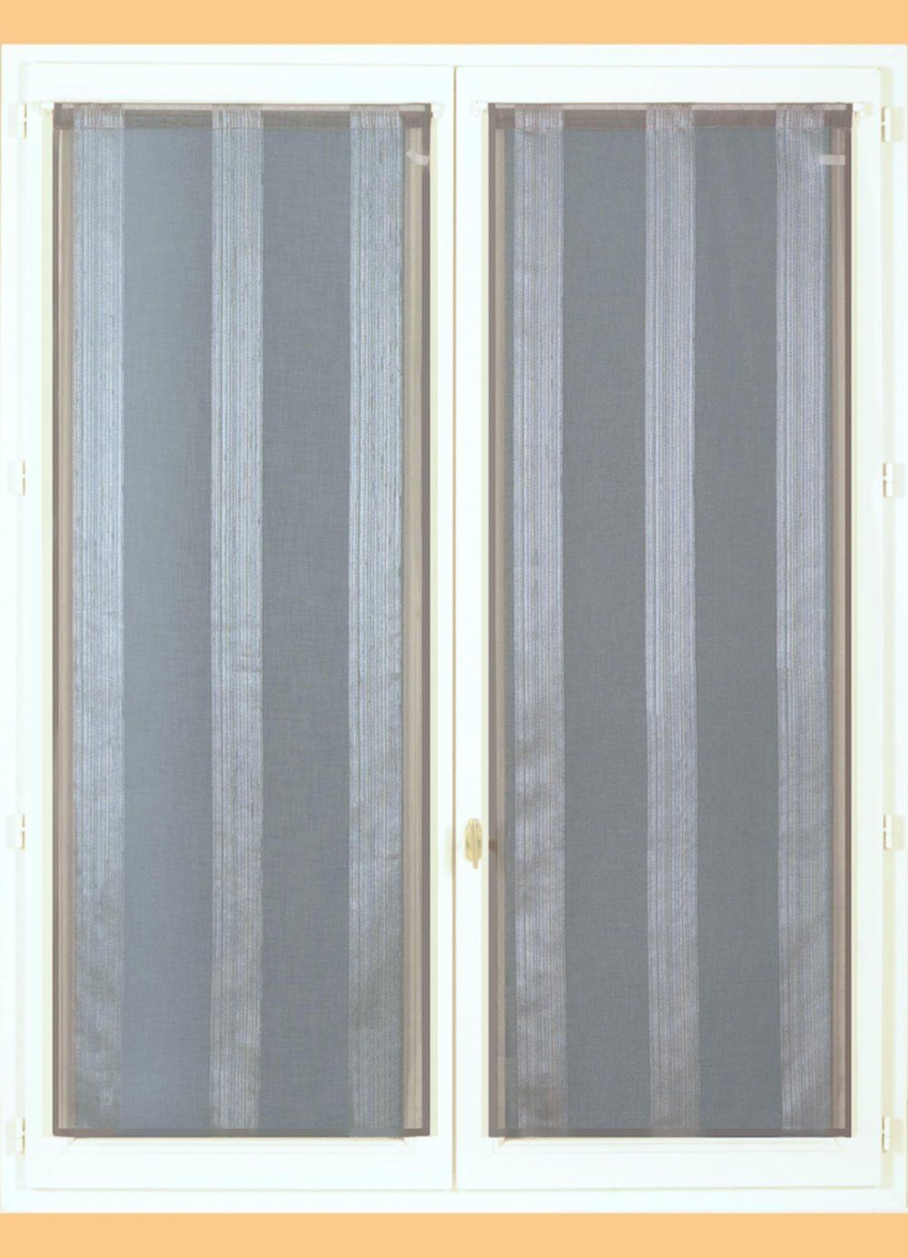 Paire de vitrages 60x160cm gris - DYLREV