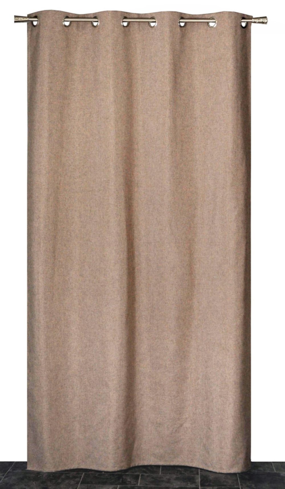 Rideau occultant chiné 140x240cm taupe - DYLREV