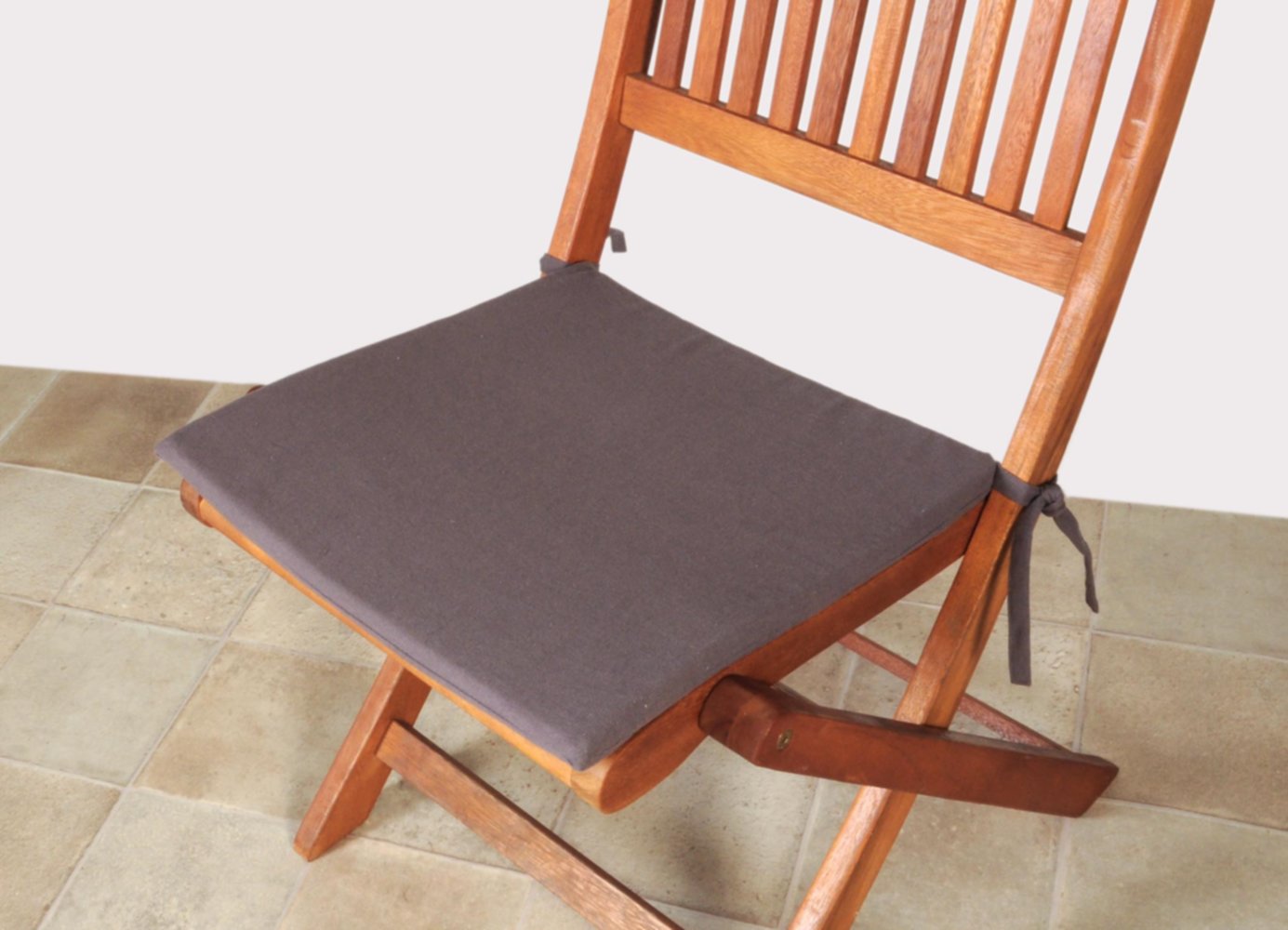 Galette de chaise fine 40x40 cm anthracite