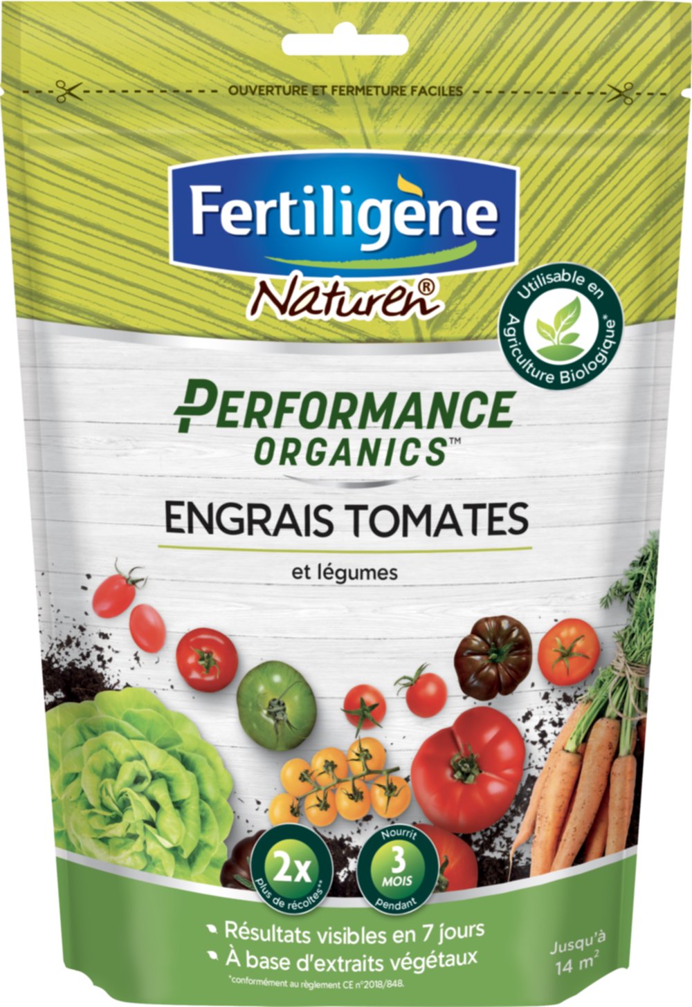 Performance organics Engrais tomates et légumes uab 700g
