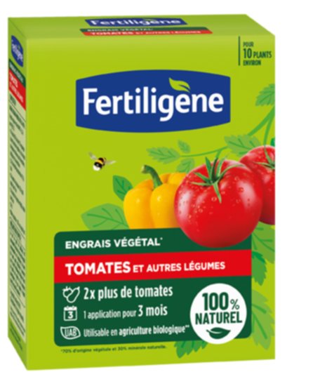 Engrais Végétal pour Tomates et Autres Légumes UAB 650g - FERTILIGENE