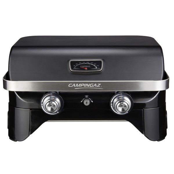 Barbecue à gaz à poser Attitude LX Noir 5kW Grille Culinary + Plancha Fonte Émaillée - CAMPINGAZ