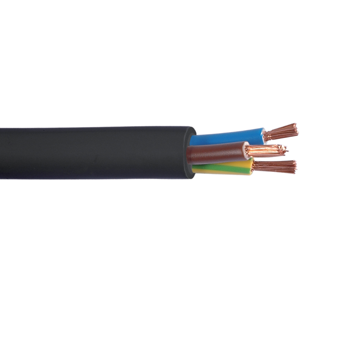 Câble souple H07RN-F 3G2,5mm² noir - vendu au mètre