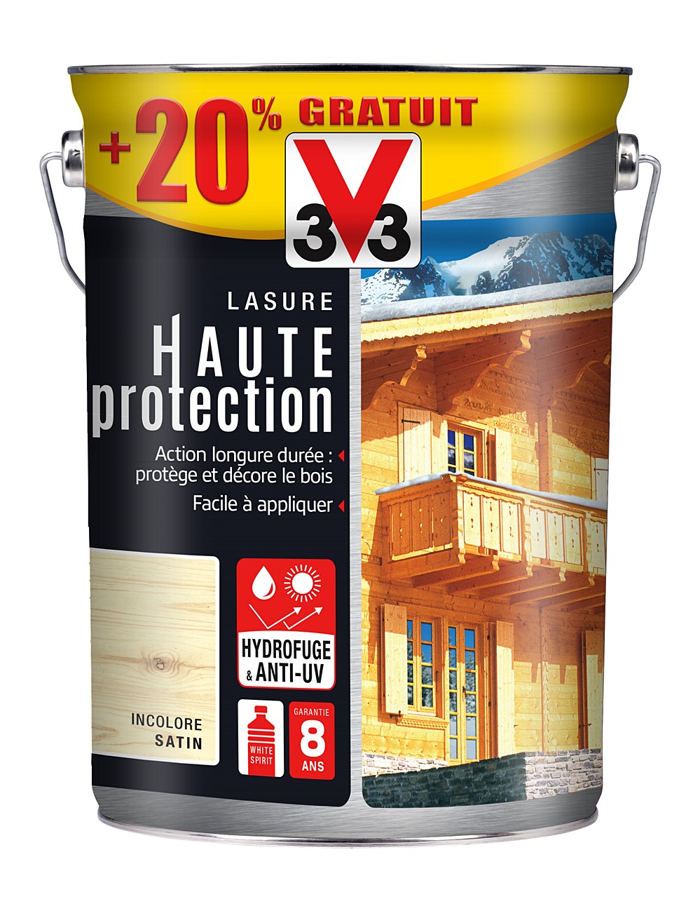 Lasure Haute Protection Incolore 5+1L gratuit - V33