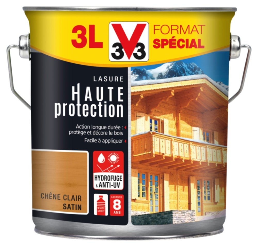Lasure Haute Protection bois chêne clair 2, 5 L+20% - V33