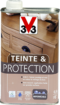 Teinte & protection meubles & boiseries mat gris fumé 0,5 L - V33