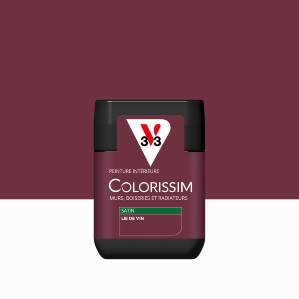 Peinture intérieure Colorissim® Lie de Vin Satiné 75ml - V33