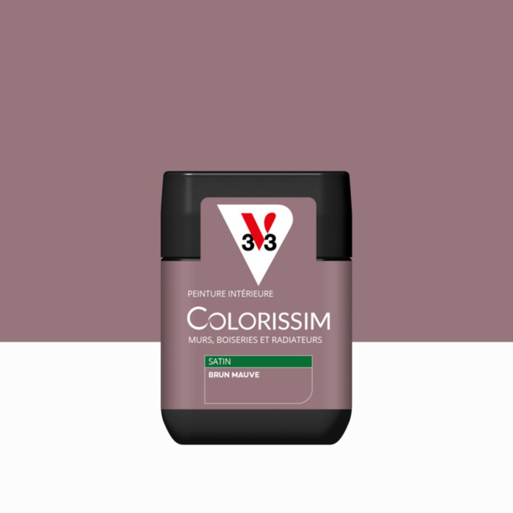 Peinture intérieure Colorissim® Brun Mauve Satiné 75ml - V33