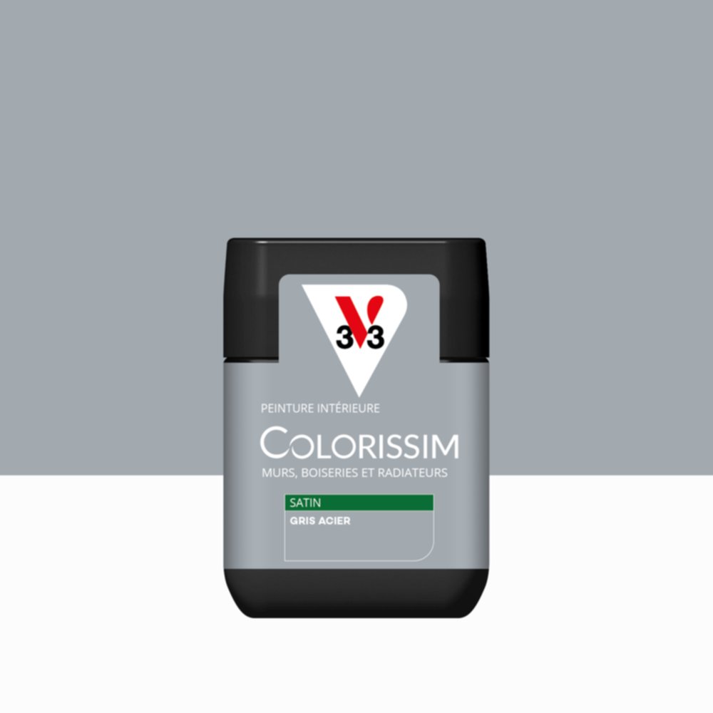 Peinture intérieure Colorissim® Gris Acier Satiné 75ml - V33