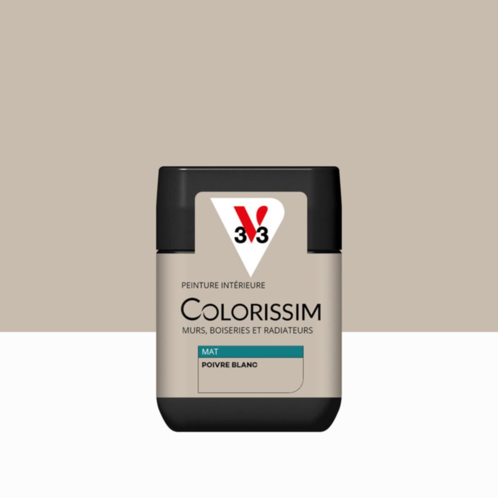 Peinture intérieure Colorissim® Poivre Blanc Mat 75ml - V33