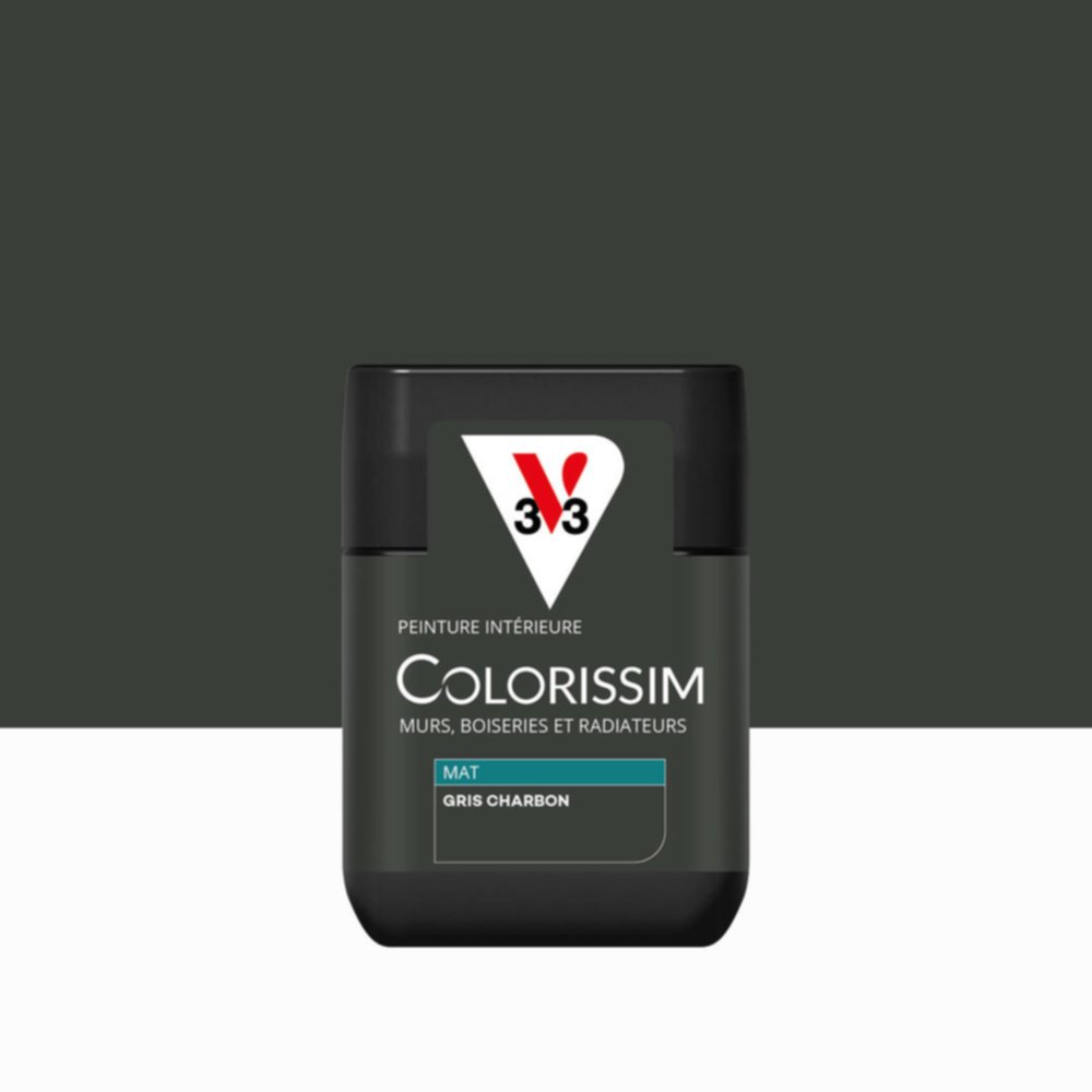 Peinture intérieure Colorissim® Gris Charbon Mat 75ml - V33