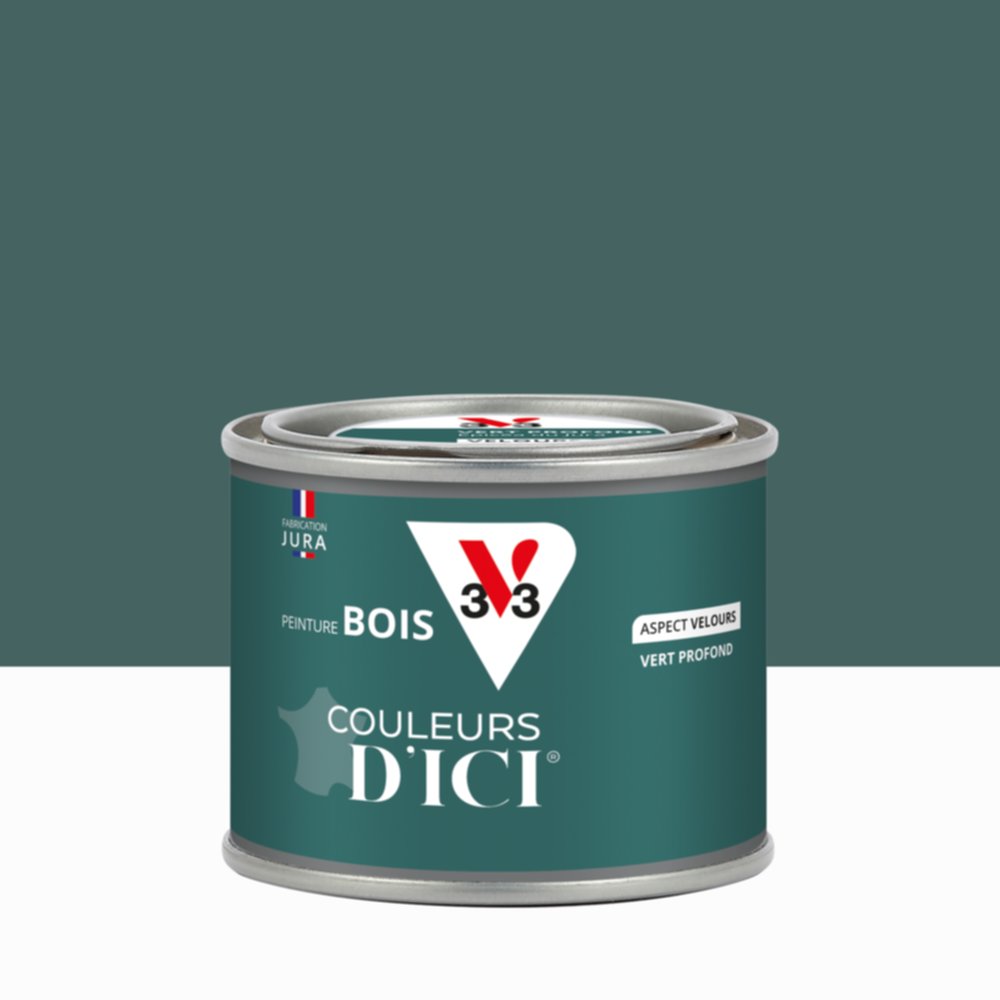 Peinture Bois Couleurs D’Ici® Vert Profond 125ml - V33