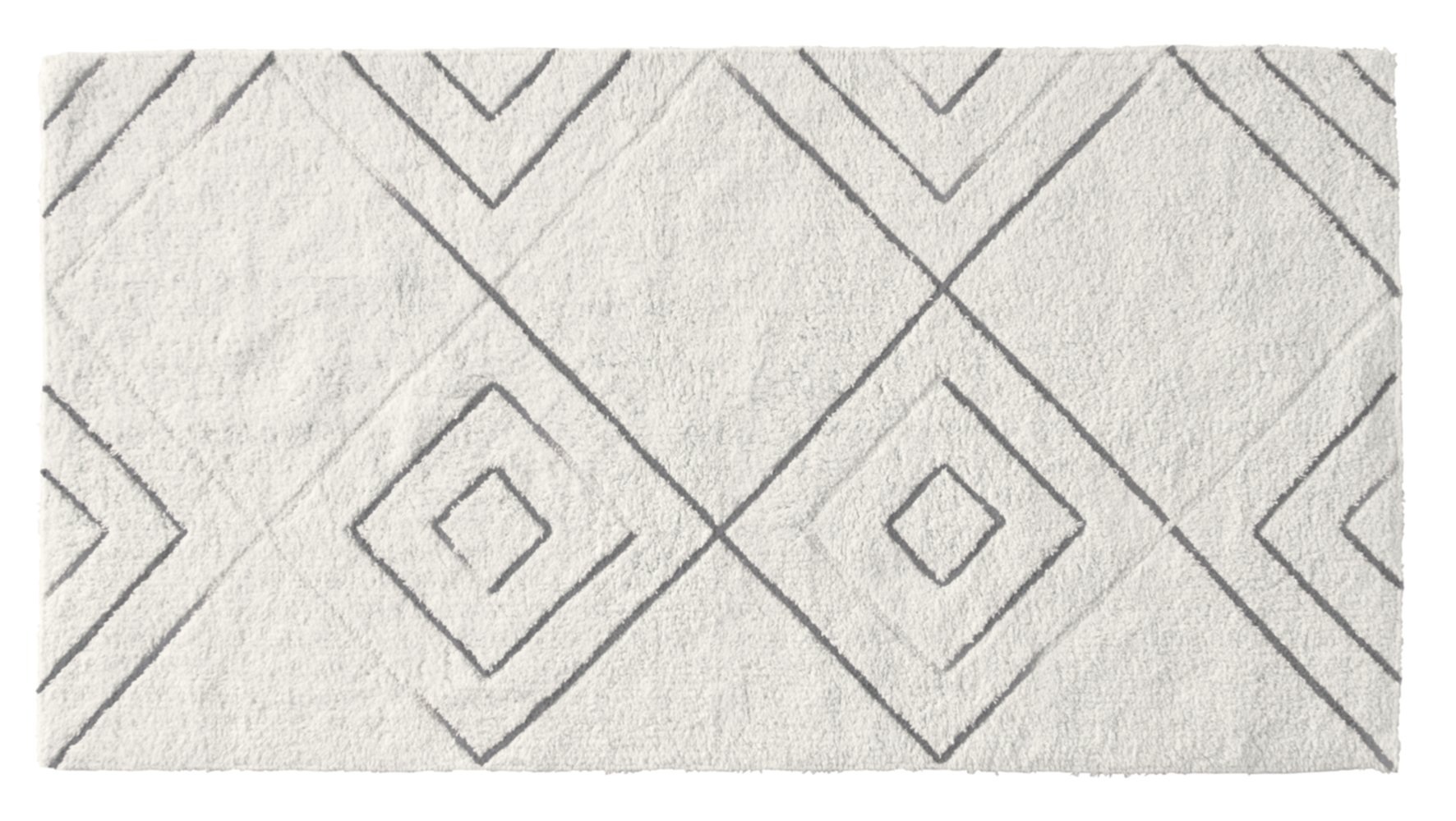 Tapis de Bain Hexago Coton 60x120cm Ivoire - GUY LEVASSEUR