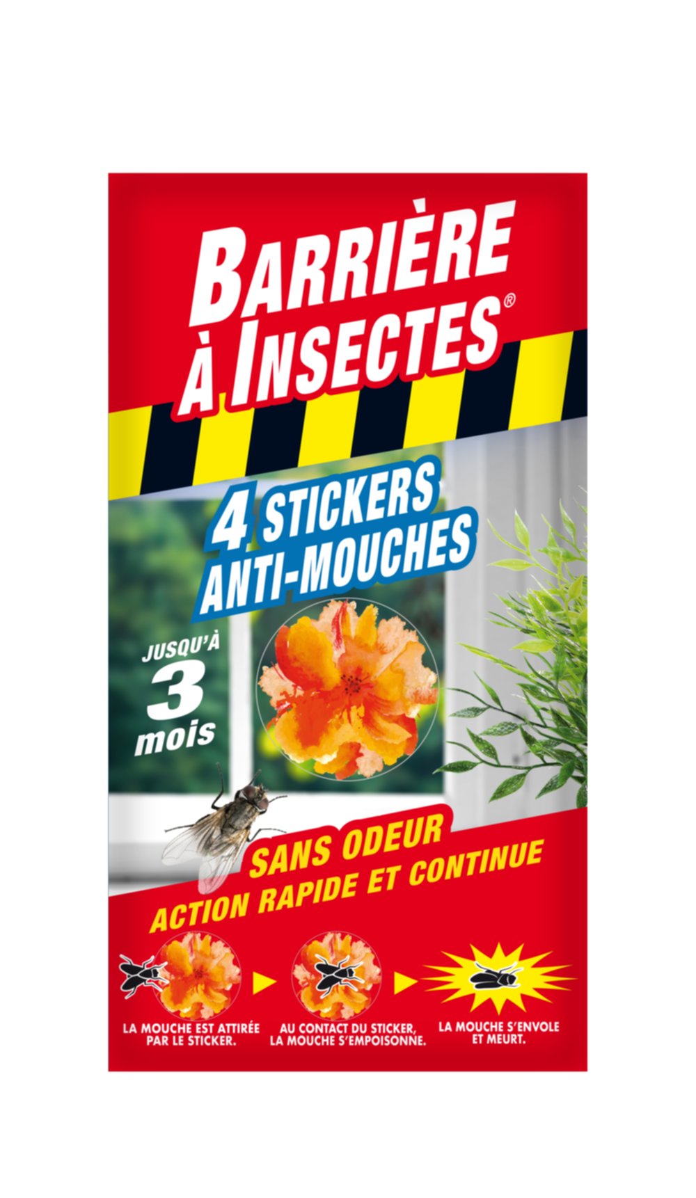 4 Stickers Anti-Mouches Vitres