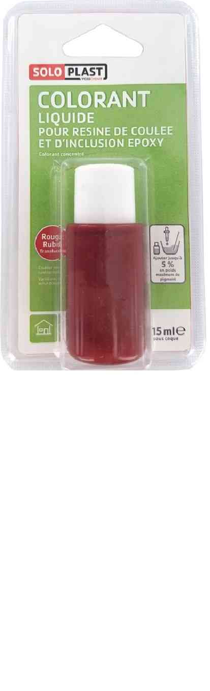 Colorant epoxy rouge rubis transparent 15 ml