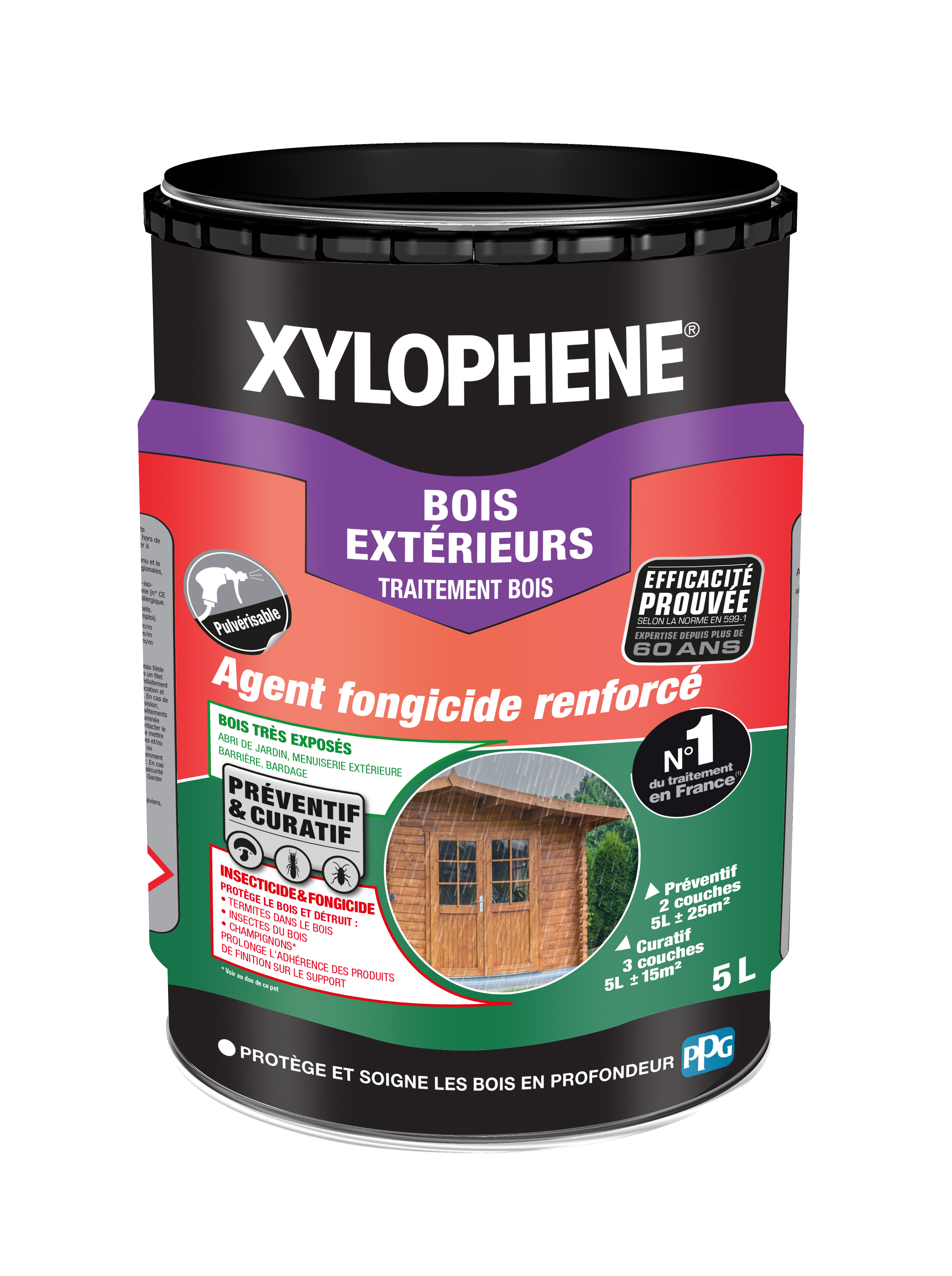 Xylophene traitement bois extérieurs 5l