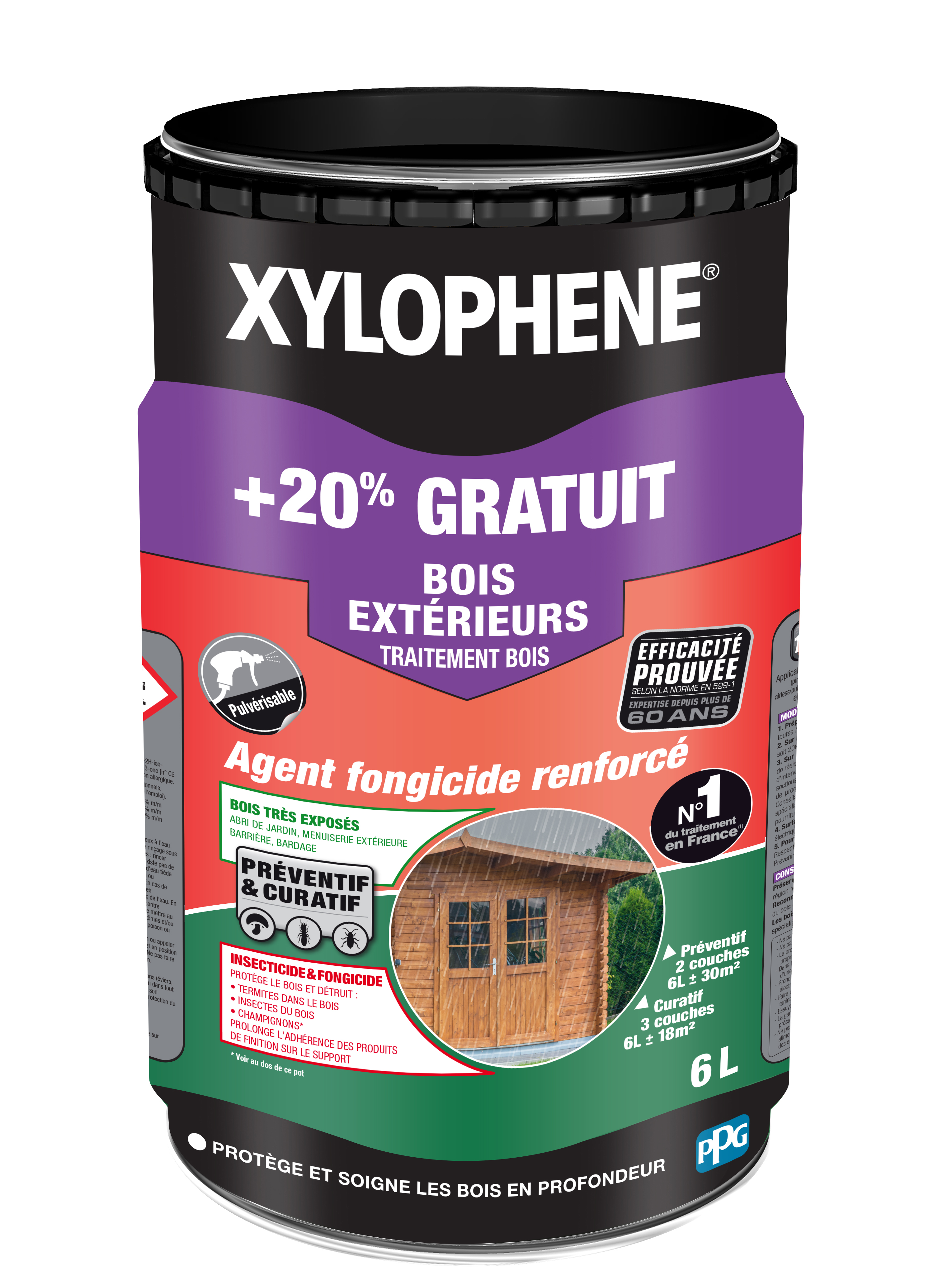 Xylophene traitement bois extérieurs 6l