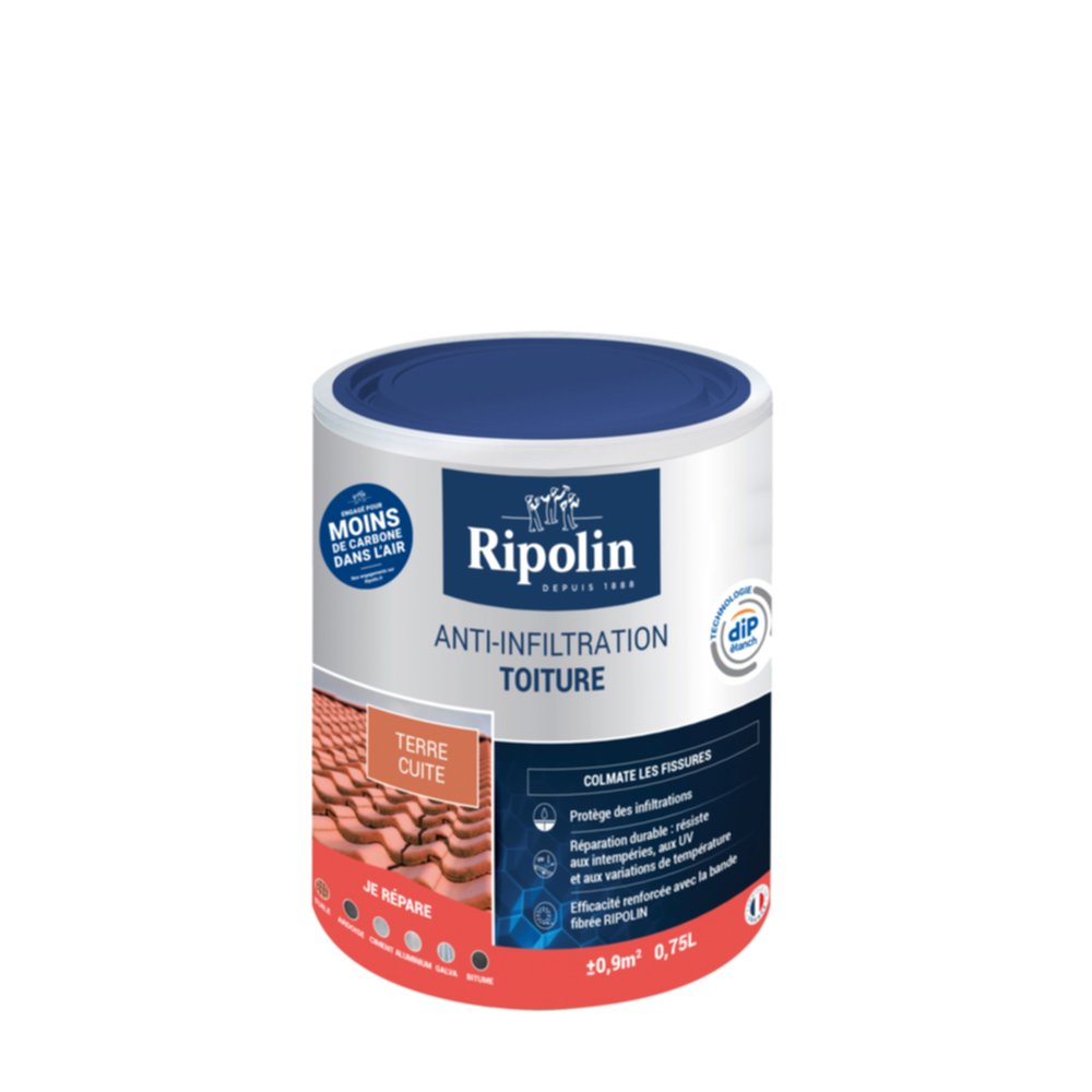 Anti-infiltrations toiture terre cuite 0,75 L - RIPOLIN