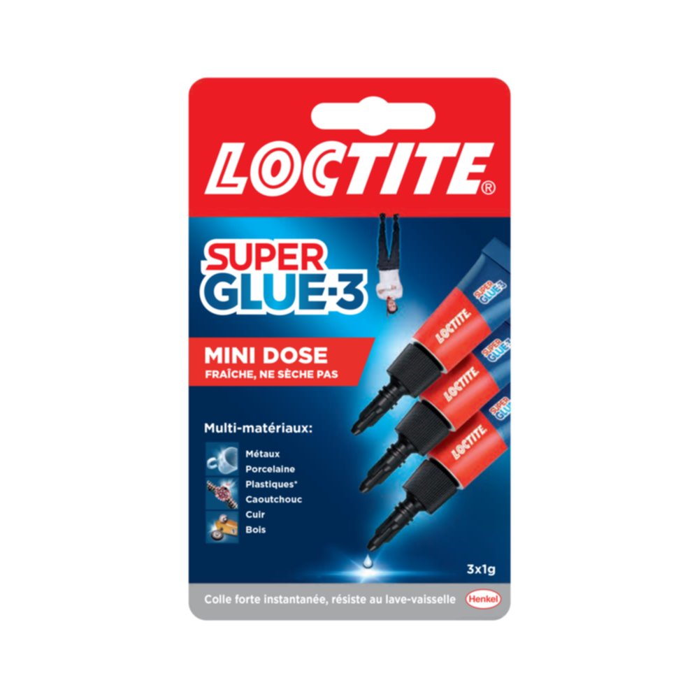 Colle Super Glue-3 Mini dose 3x1gr - PATTEX
