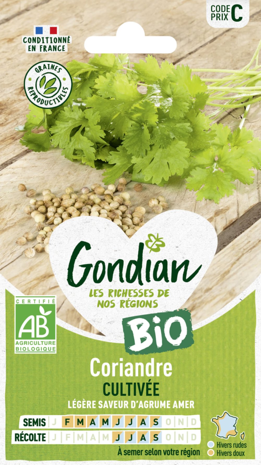 Coriandre Cultivée Bio - GONDIAN