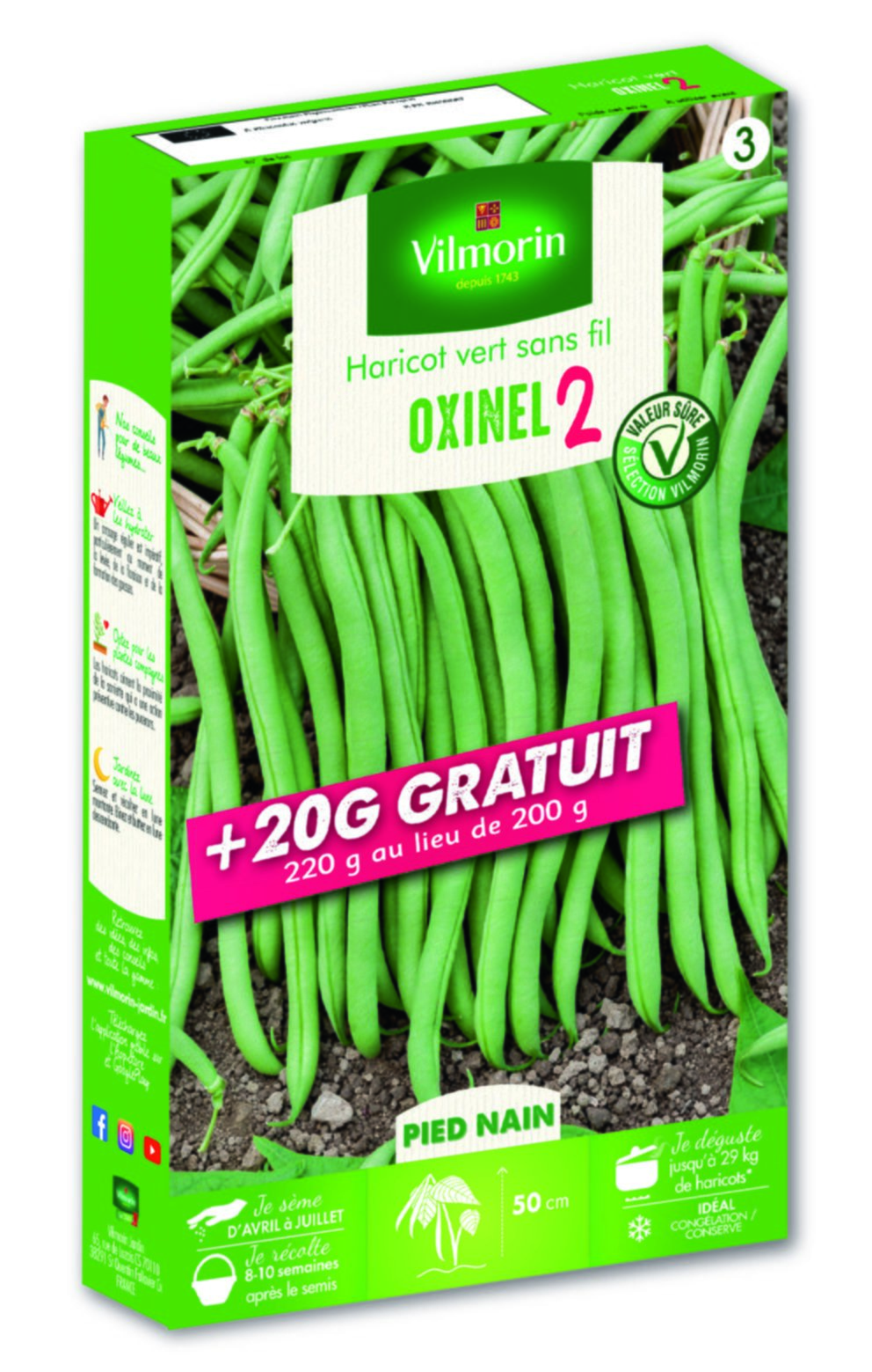 Haricot Vert sans fil 220gr - OXYNEL